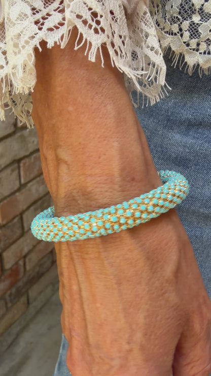 City Style Beaded Bracelet-Gold