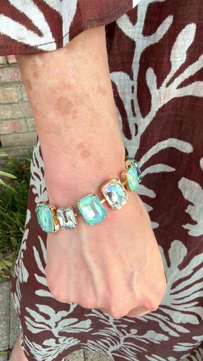 Wrapped in Blue Crystal Bracelet