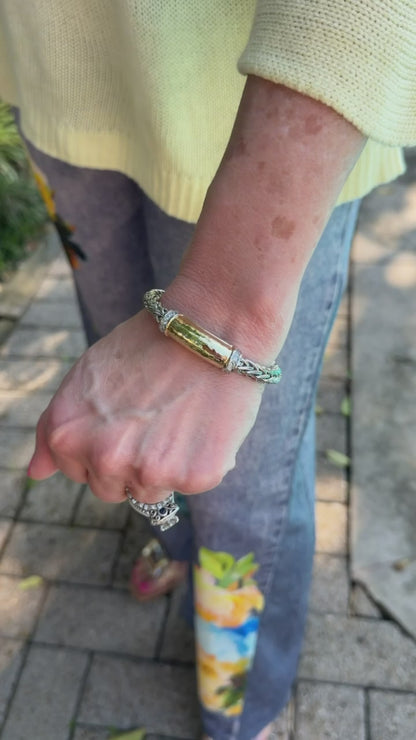 Mixed Metal Lux Cuff Bangle