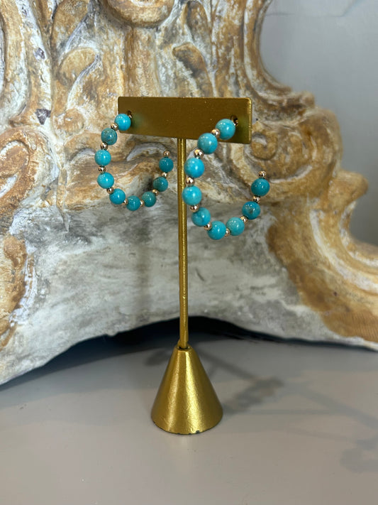 Santa Fe Turquoise Hoops
