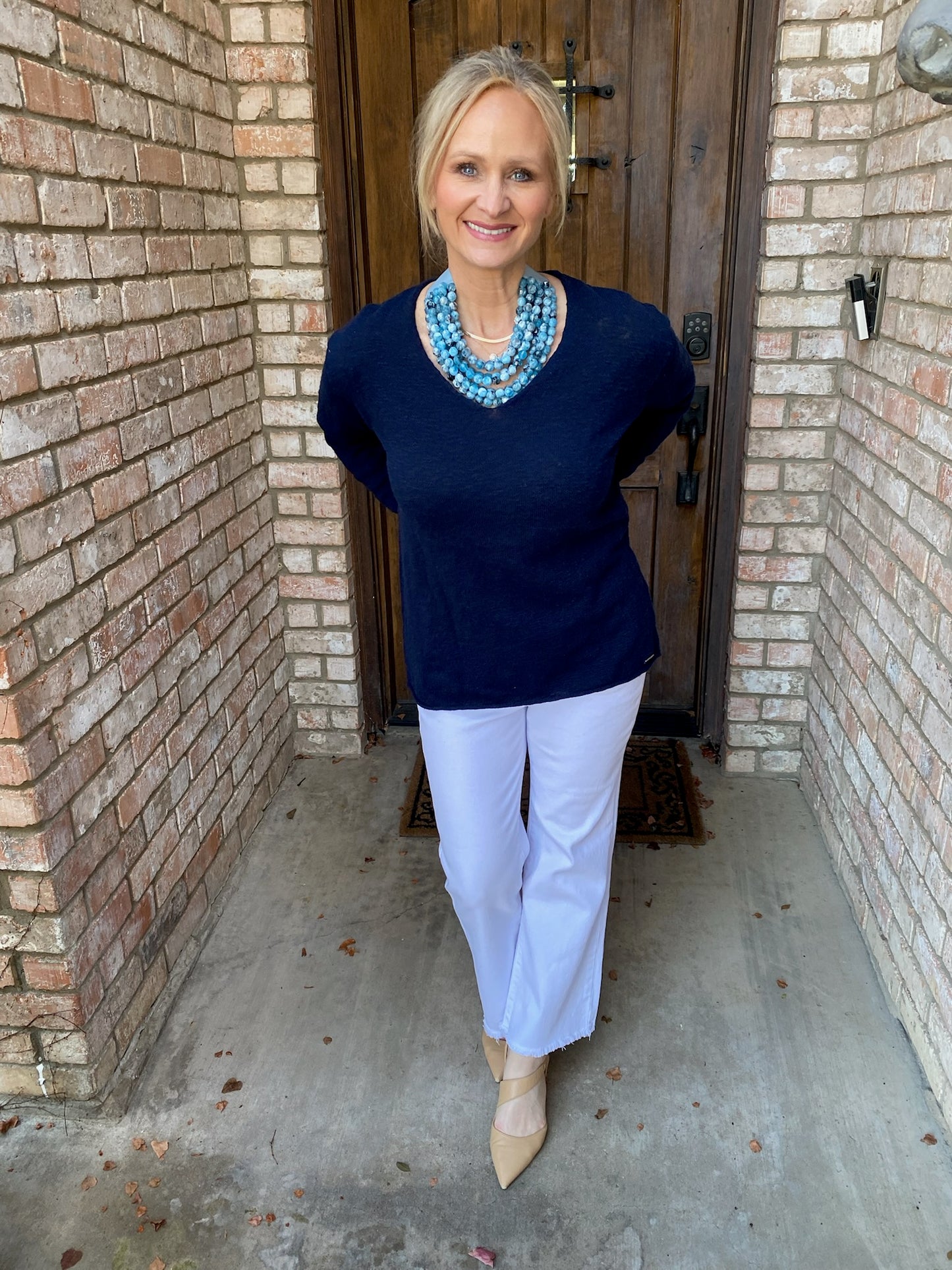 Seaside Knit Sweater- Navy