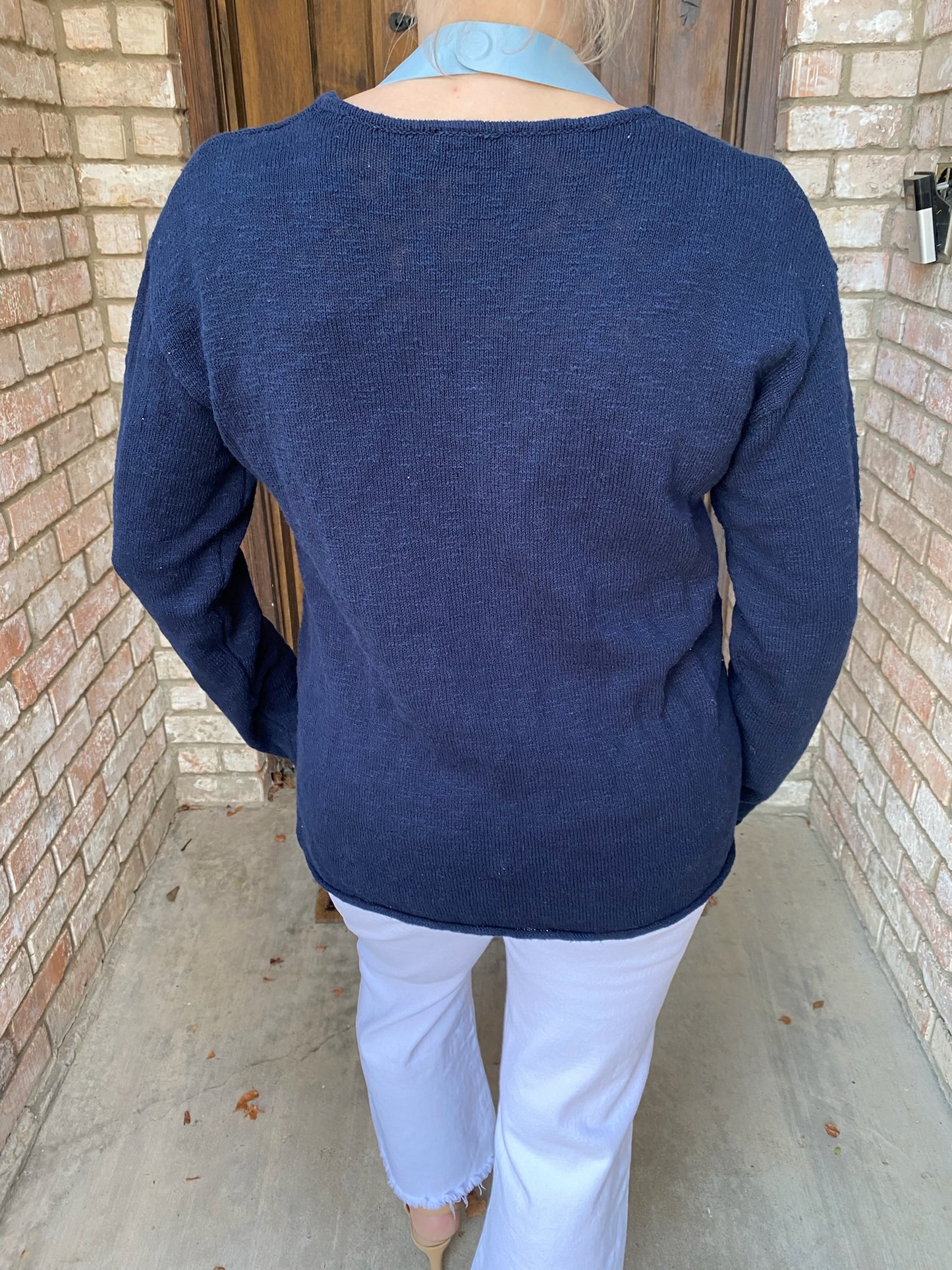 Seaside Knit Sweater- Navy