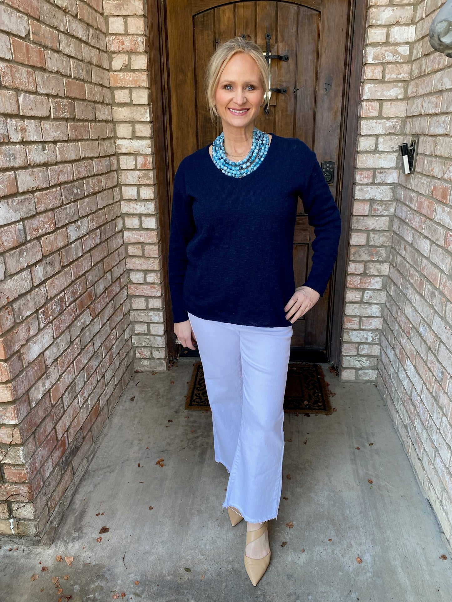 Seaside Knit Sweater- Navy