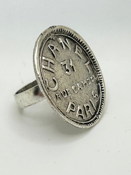 Coin French Paris Ring-Silver