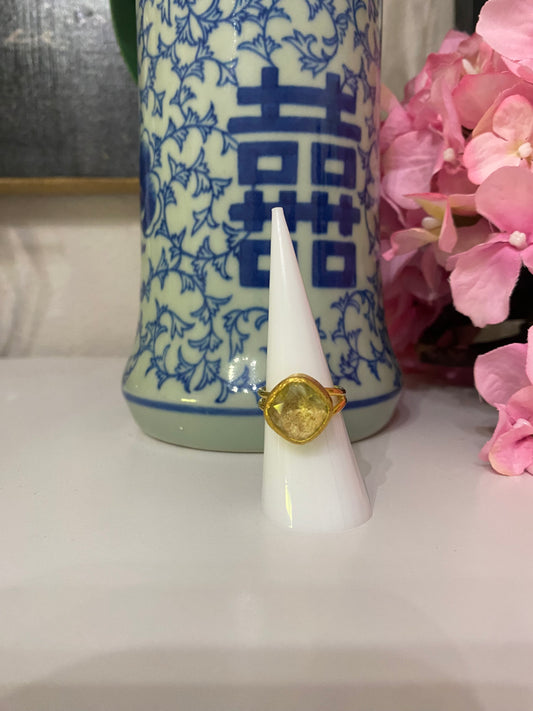 Champagne Stone Ring- Square