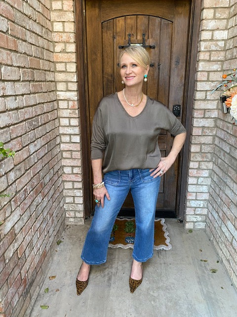 Taryn Taupe Italian Blouse