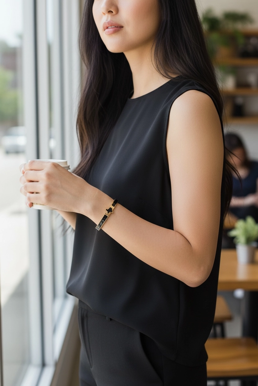 Texas Mini Map Bangle-Maroon