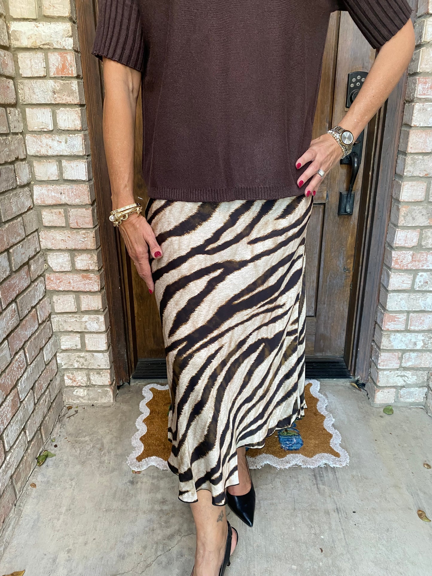Tiger Print Skirt