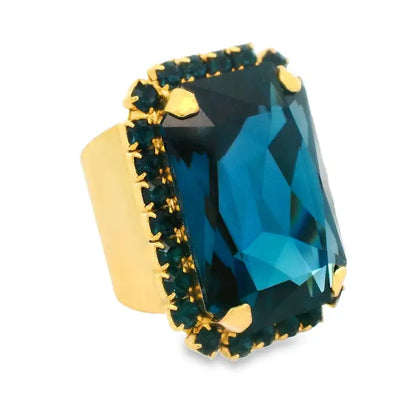 Tova Mini Soleil Ring Trimmed- NAVY