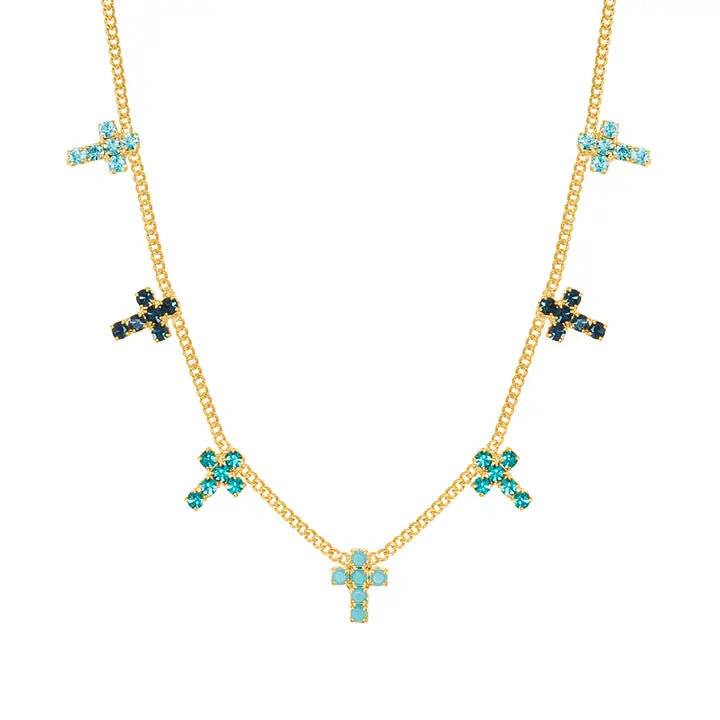 Tova Multi Cross Necklace- Marina Fairy