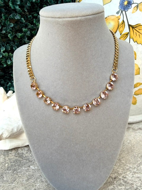 Tova Mini Oakland Custom Necklace- Blush Pink