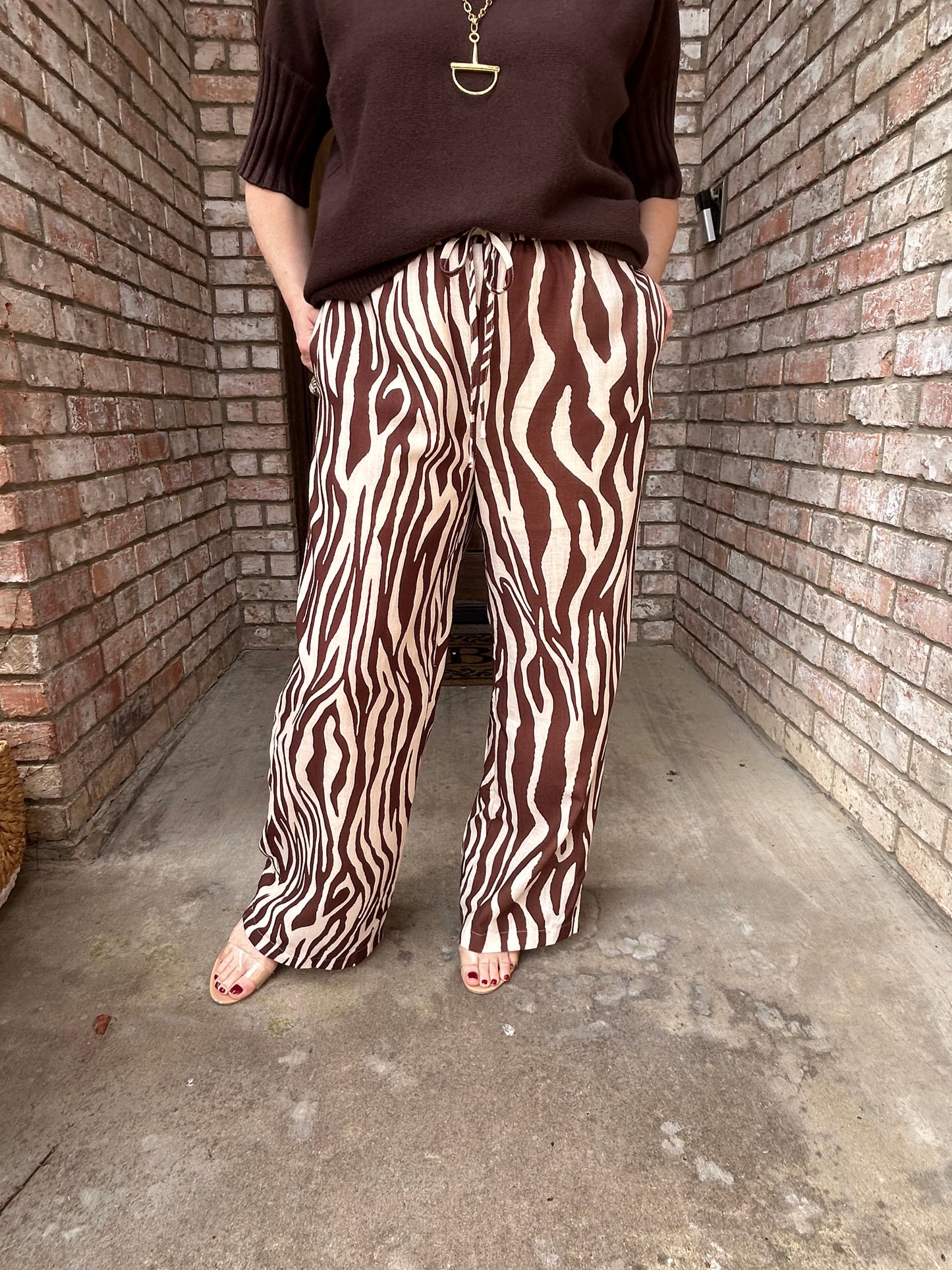 Zebra Espresso Pant