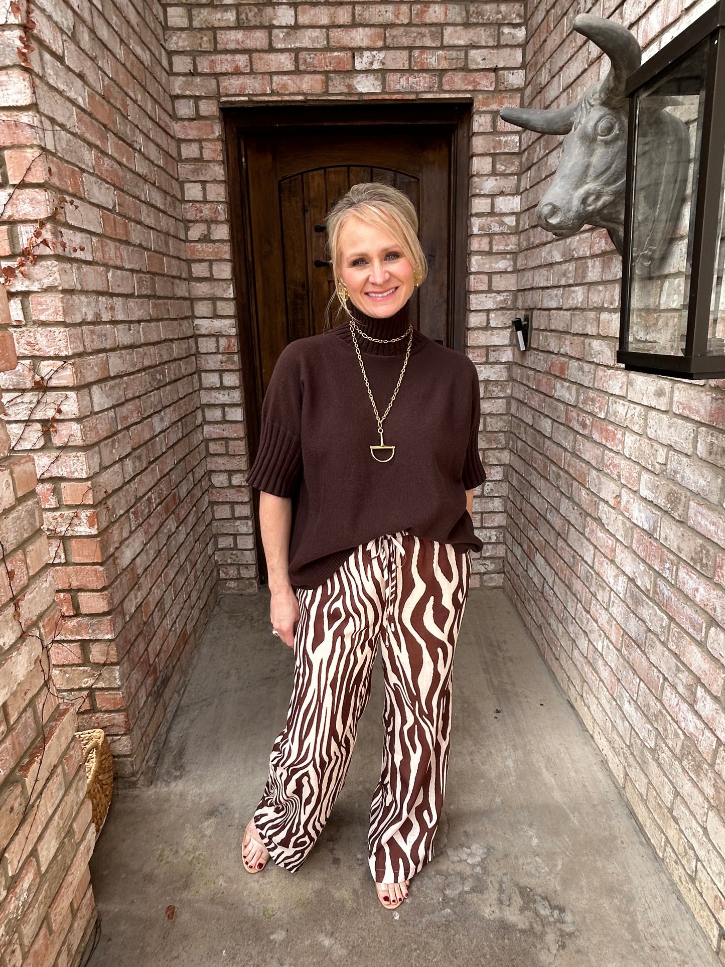 Zebra Espresso Pant