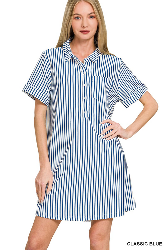 Cabana Stripe Tee Dress